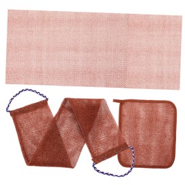 KOMBIUDA 1Set Exfoliating Net Sponge Durable Back Scrubber for Shower Bathing Washcloth Skin Exfoliation for Back Feet Face Cleaning Deep