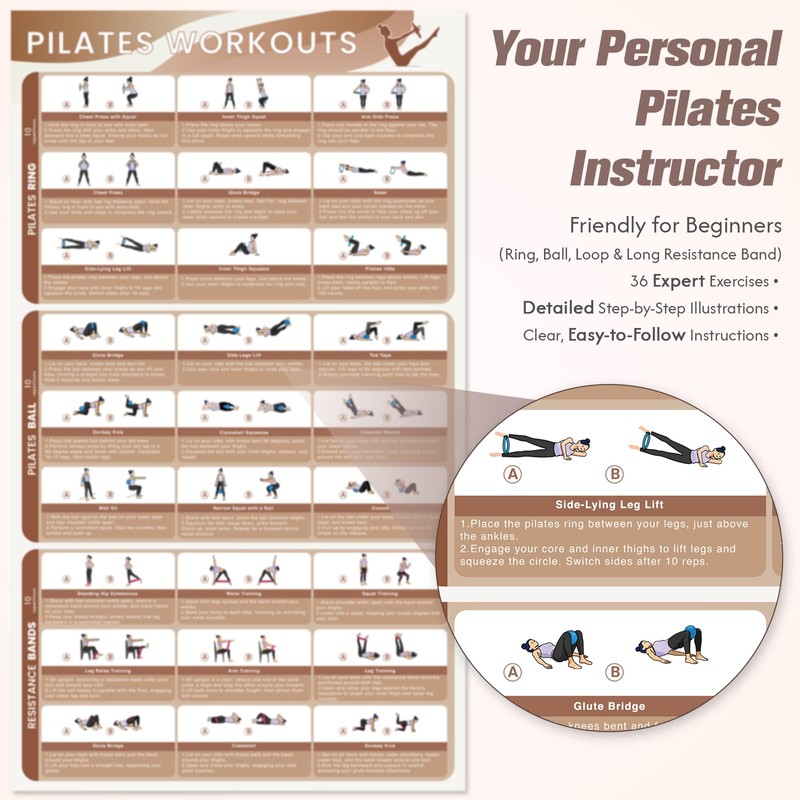 GINMIC Pilates Kit, Pilates Equipment for Women Home Workouts, at