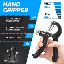 roygra Grip Strength Trainer (5 Pack), Forearm Strengthener, Hand Strengthening Devices, Hand Exercisers for Strength, Finger Strengthener, Wrist Exerciser, Baseball Climbing Calisthenics Basketball