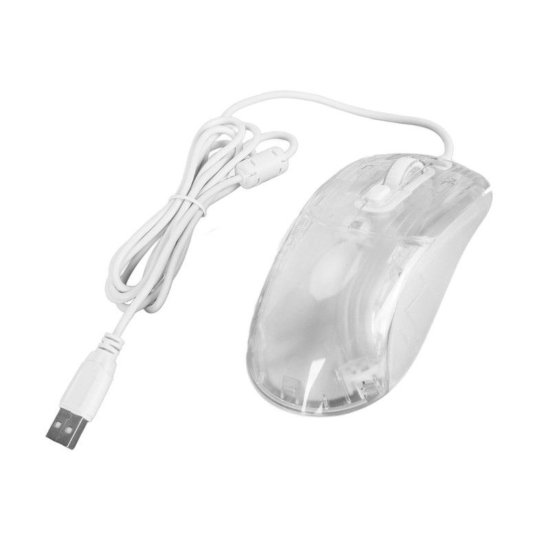 Gaming Mouse Transparent Wired Mechanical Mouse 6 DPI Adjustable RGB