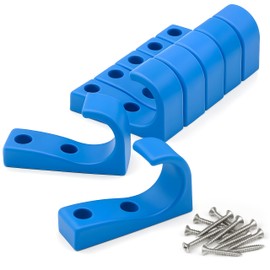 Toughook Heavy Duty Hooks for Hanging Coats, Jackets, Backpacks, Baseball Hats - Wall Mounted Rainbow Color Hangers for Kids, Perfect Hook for Classrooms, Bathroom Robes and Towels | J Hook 7-Pack