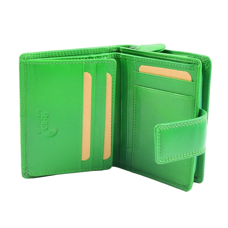 A1 FASHION GOODS Womens Soft Leather Purse Mid-Sized Cards ID