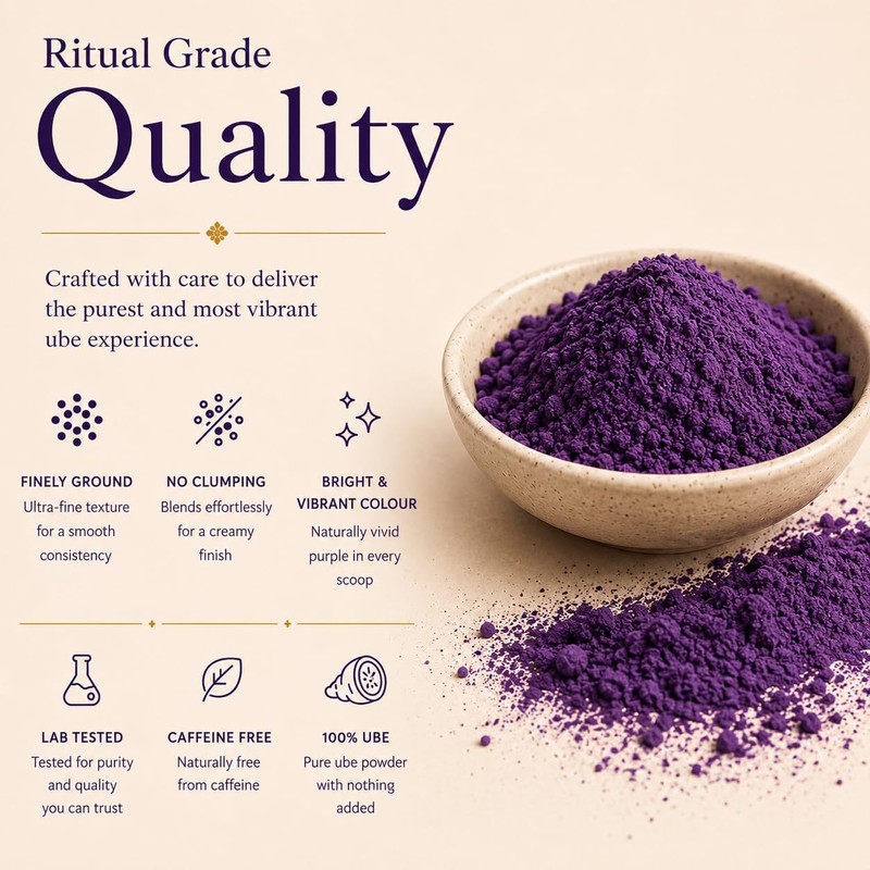 Ritual-Grade Ube Powder | Non-Clump Ube Extract for Drinks and