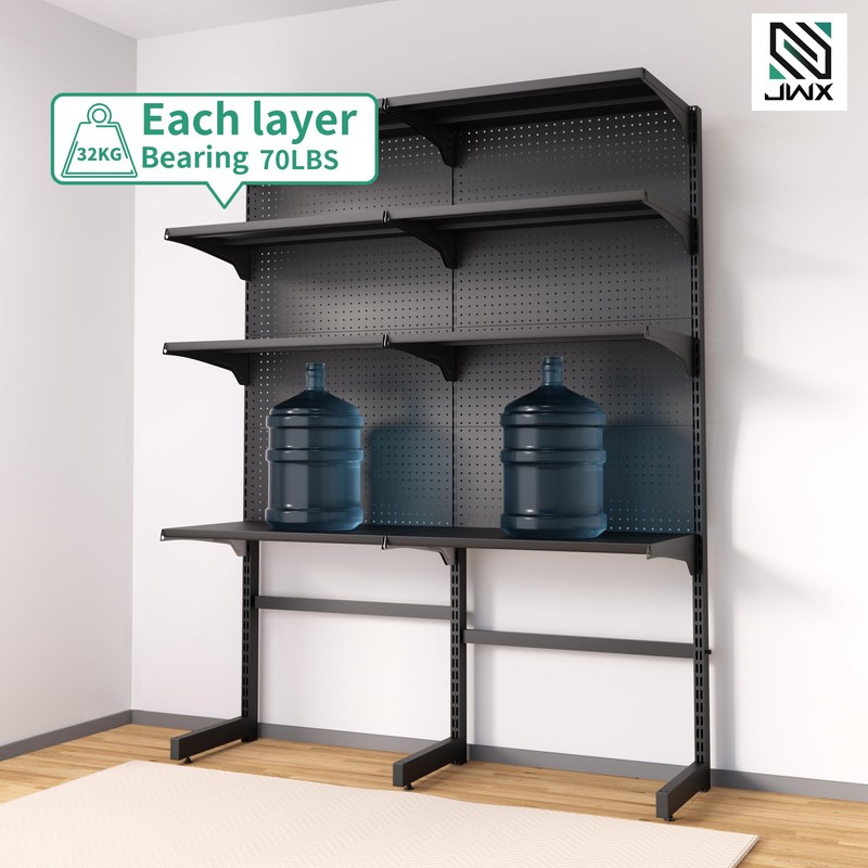 JWX Shelf Set *2, Suitable Pegboard Standing Shelf Unit