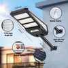 ZBLUXBZ Solar Street Lights Outdoor, 6500K LED Parking Lot Light