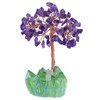 mookaitedecor Amethyst Crystal Tree, Quartz Cluster Green Titanium Crystals Base