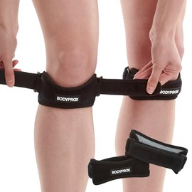 Paquete de 2 correas de rodilla para tendón de rótula, soporte para aliviar el dolor de rodilla, senderismo, fútbol, baloncesto, correr, rodilla de saltador, tenis, tendinitis, voleibol y sentadillas