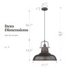 zeyu 17.7 Inch Farmhouse Pendant Light for Kitchen Island, Large