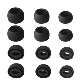 Luckvan Silicone Ear Tips for Galaxy Buds Pro Replacement Earbuds Tips for Galaxy Buds Pro Earbuds 6 Pairs LMS Black