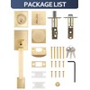 EHOMEWARE Front Door Handle with Deadbolt Set, 1 Pack Keyed