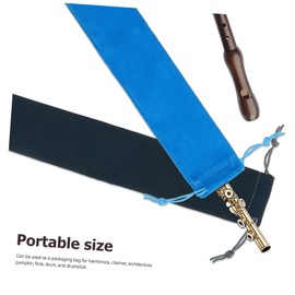 CORHAD 10pcs Soprano Recorder Storage Bag Flute Velvet Pouch Soft Material Carrying Case