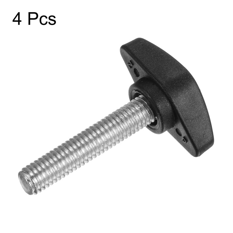 sourcing map 4pcs Tee Wing Knobs Thumb Screws M8 x
