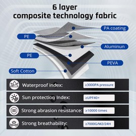 AltoCover 6 Layer Heavy Duty SUV Car Cover Waterproof All Weather Protection with Cotton Liner, Universal Fit Nissan Kicks, Subaru Crosstrek, Jeep Compass Liberty, Kia Soul Sportage