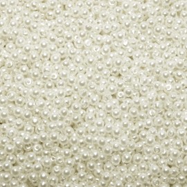 3mm Round Simulated White Pearl Craft Jewelry Beads Pack of 300