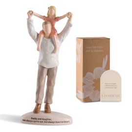Storieme Dad Birthday Gifts from Daughter: Fathers Day Figurines Gift for Dads - Father of the Bride Present for Wedding Christmas - Daddy Daughters Statue