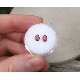pinnaclediamonds Garnet Oval loose faceted natural gem pair 6x4mm each