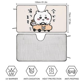 Cute Small Animals, Anime, Car Sunshade, Sun Protection, UV Protection, Popular, Car Accessories, Durable, Easy to Put on and Take Off, 2 Suction Cups, Universal Use, For Cars, SUVs, Passenger Cars,