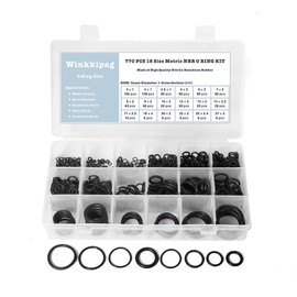 TWCC 770 Pcs Rubber O Rings Kit 18 Size Universal Nitrile NBR Washer Gasket Assortment Set for Automotive Faucet Pressure Plumbing Sealing Repair,Air or Gas Connections,Resist Oil and Heat