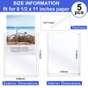 Teling 5 Pcs 8 1/2" x 11" Rigid Print Protectors