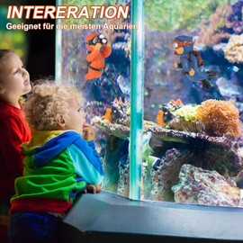 Dacitiery Pack of 2 Aquarium Decoration Floating Fish Play Companion for Aquariums Cute Little Diver Aquarium Decoration Interesting Aquarium Accessories Fish Tank Ornaments Aquariums Landscape