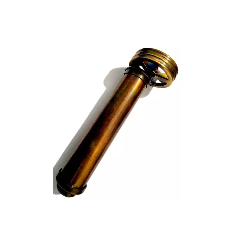Antique Finish Brass Double Wheel Kaleidoscope Maritime Optical Best Gift