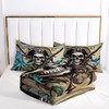 AILONEN 3D Pirate Captain Skull Comforter Set Queen Size, Octopus