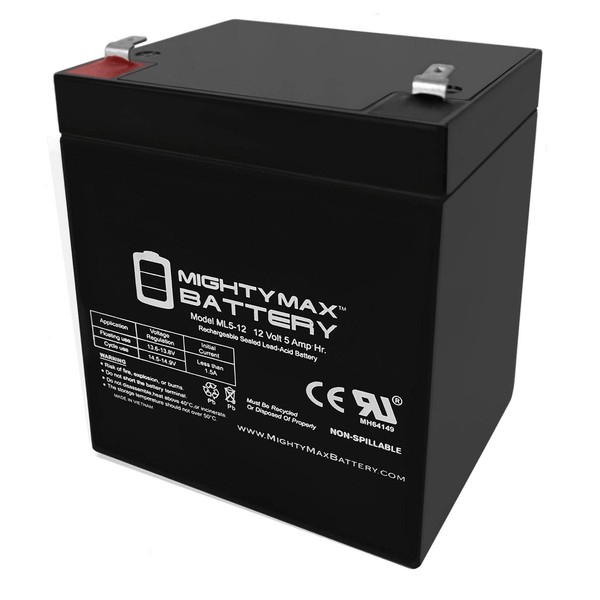 Mighty Max Battery ML5-12 - 12V 5AH UPS Backup Battery Replaces Jolt SA1250 Brand Product
