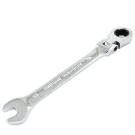 HARSKIYER 13mm Flex Head Ratchet Wrench, 12 Point Chrome Vanadium Steel Combination Spanner with 72 Tooth Ratcheting Gear, Metric Industrial Grade Tool for Automotive and Mechanical Maintenance