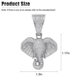 UHANBUT Bling Elephant Diamond Car Mirror Interior Hanging Ornament, Lucky Crystal Rhinestone Pendant Car Rear View Mirror Charm, Auto Accessories for Women (Silver)