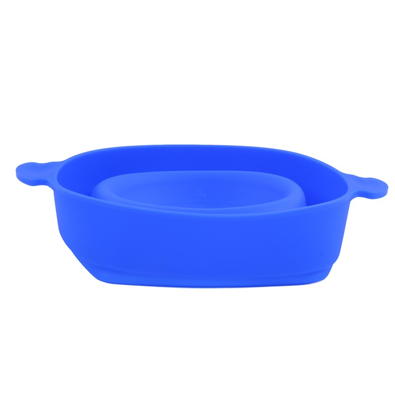 Microwavable Popcorn Bowl with Transparent Lid and Handle Collapsible Silicone