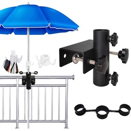 RURIZHONGTIAN Parasol Holder Balcony Railing, Parasol Holder Balcony, Balcony Umbrella Holder Diameter 40 mm, Umbrella Holder Balcony Railing Adjustable, Suitable for Maximum Width 6 cm