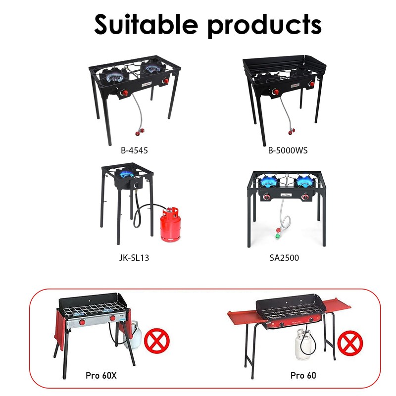 Heavy-Duty Waterproof Patio Cover for 2-Burner Outdoor Cooking System, Camp