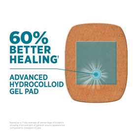 Band-Aid Band-Aid Brand Pro Heal Hydrocolloid Gel Pads, Extra Large Waterproof Bandages for Better Healing of Minor Wounds, Sterile First Aid Bandages, 5 ct