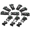 Lixada 10Pcs Emergency Whistle Buckle with Flint Scraper Fire Starter