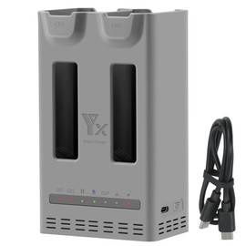LYONGTECH 100W Dual Battery Charger with Storage Charge for DJI Avata 360,Two-Way Charging Hub,Fast Charge Two Batteries Drone Accessories