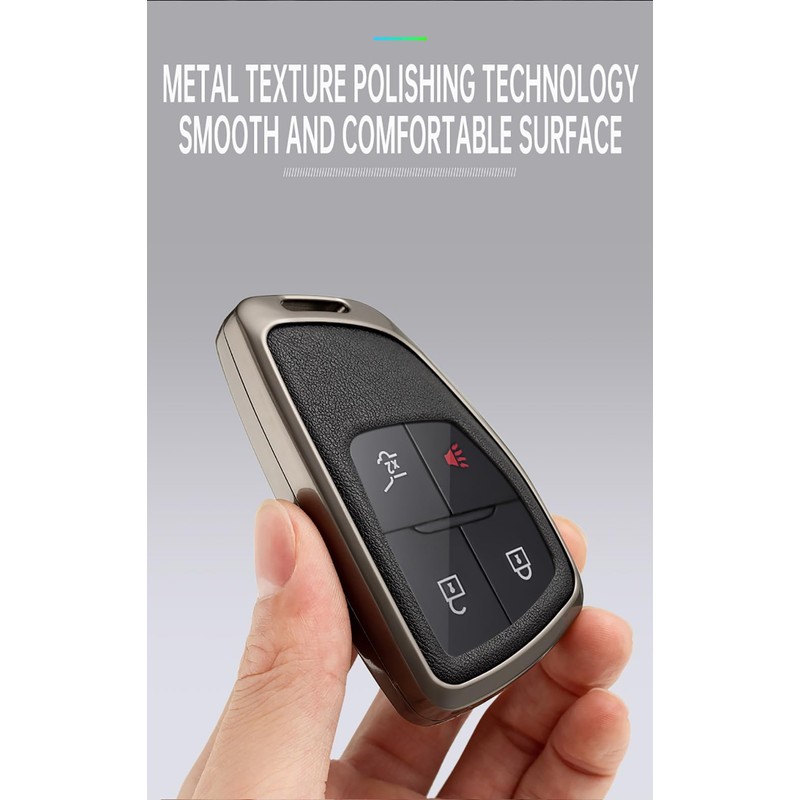 KUNIO Car Key Fob Cover Case Compatible with Chevy Silverado