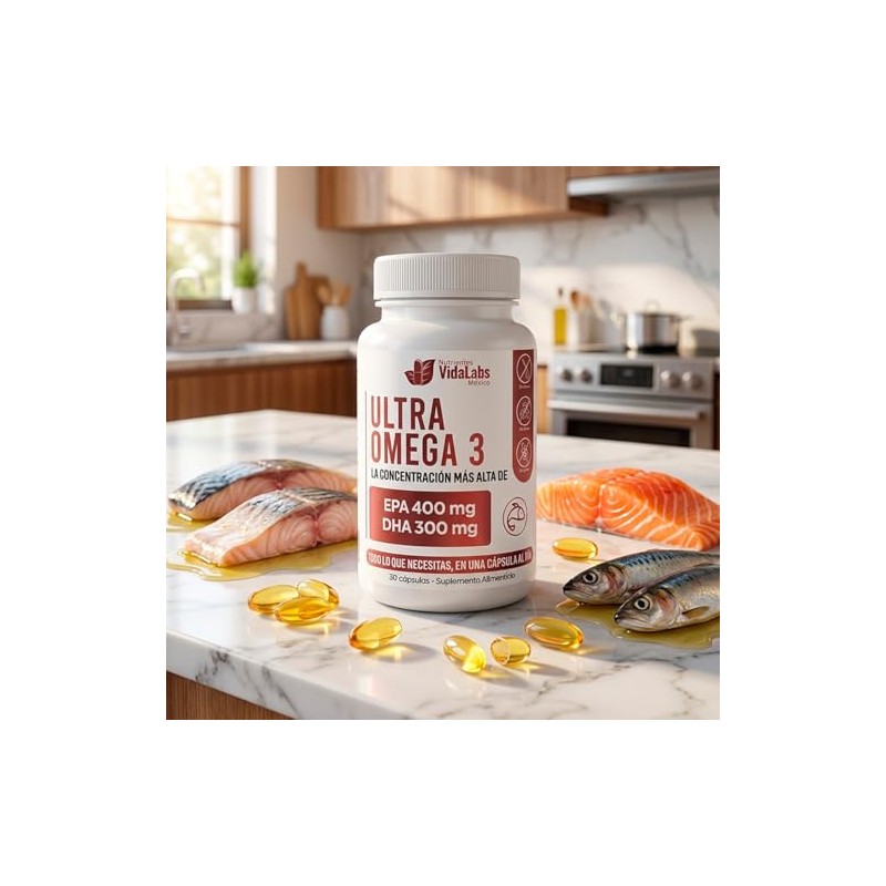 Ultra Omega 3 Nutrientes Vidalabs México Aceite de pescado Premium