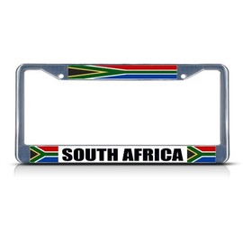 Fastasticdeals South Africa Flag License Plate Frame Tag Holder Cover