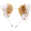 Fox Wolf Cat Ears Headband with bells Bows, Plush Fox