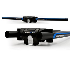 UPANBIKE Bike Folding Handlebar Aluminum Alloy Scooter Handlebar Quick Release Foldable Bar 31.8mm/25.4mm (Black+Blue)