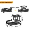 IBEDMAZIE 2 Tier Metal Dish Drying Rack Without Installation Sturdy