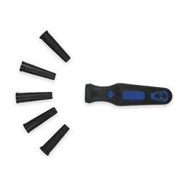 File Handle, 4 in L, Rubber, Ergo Handle