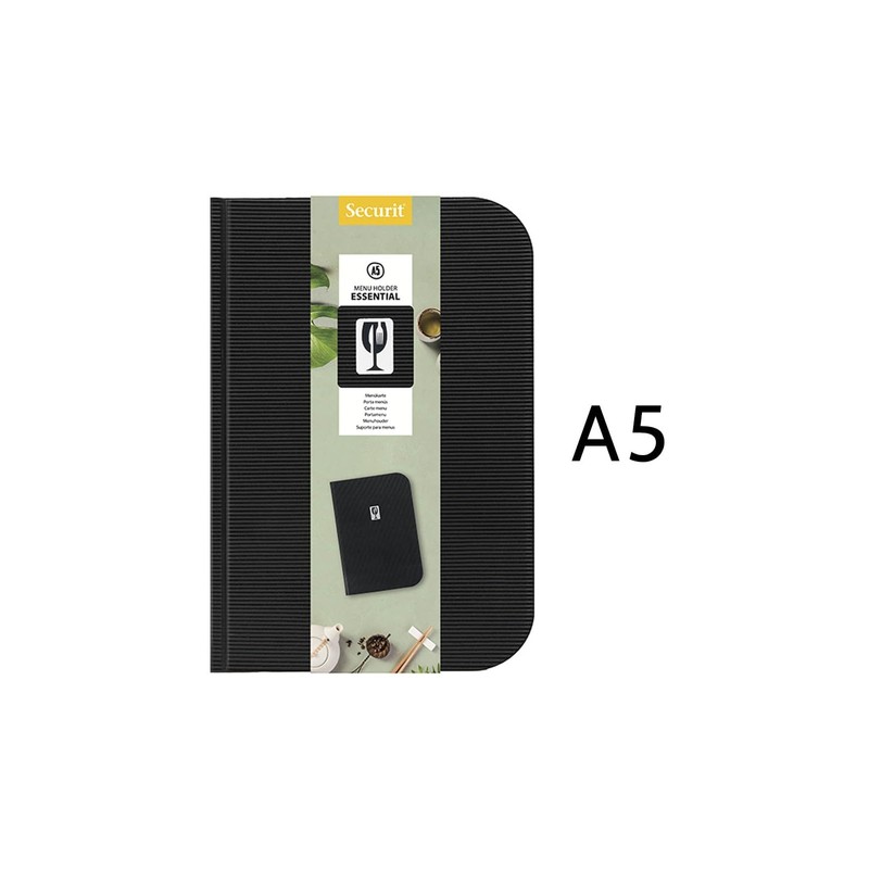 Essential A5 PVC Menu Protector - Black