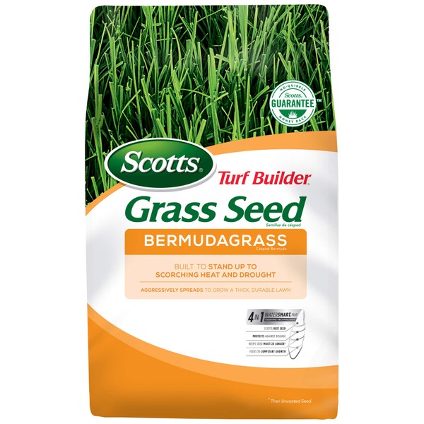 Scotts Turf Builder Grass Seed Bermudagrass, Mix for Full Sun, Built to Stand Up to Heat & Drought, 1 lb.
