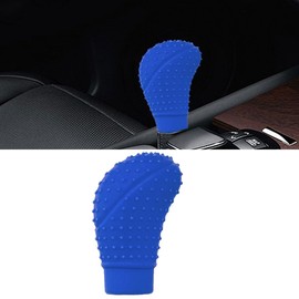 Car Gear Shift Knob Cover, Anti-Slip Silicone Massage Particle Stick Shift Protector Cover, Fully Wrapped Car Shift Lever Head Cover, Universal Manual Shift Knob Cover for Most Cars (Blue)