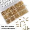 FandWay 1200Pcs M2 M2.5 M3 Phillips Flat Head Self-Tapping Screws,