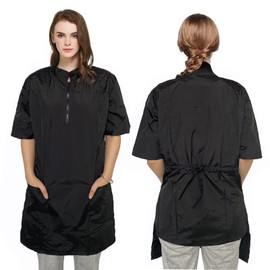 Gliitatu Dog Grooming Smock for Women Men Groomer Smock Hairdresser Barber Smock Jackets Apron Short Sleeve (2XL-Large)