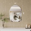 AUYHM Arch Mirror 20x28,Bathroom Vanity Mirror Bevelled,Frameless Bathroom Mirrors,Entryway Mirrors