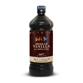 Naku Mexican Vanilla Extract - Pure and Traditional with a Piece of Vanilla Bean Inside, Perfect for Baking, Desserts (33.2)