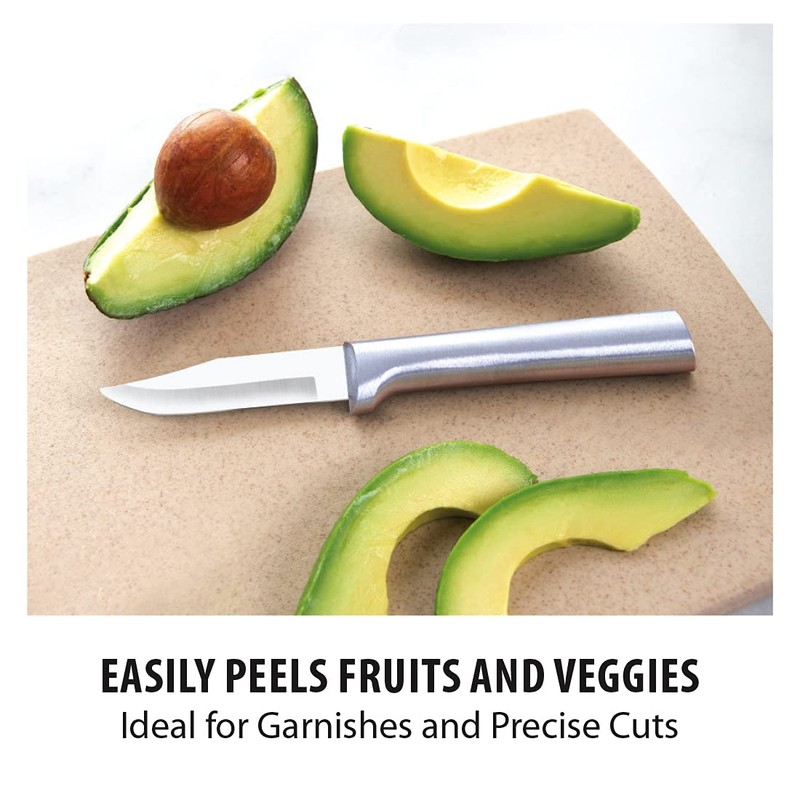 RADA Cutlery Peeling Paring Knife (R102), 2.5" Stainless Steel Hollow